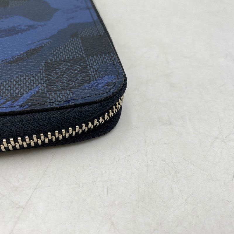 【中古品】【メンズ/レディース】 LOUIS VUITTON ルイ・ヴィトン N63293 CA1176 ダミエ コバルトカモフラージュ ヴェルティカルト ジッピーウォレット 長財布 179-260709-kh-06-izu カラー：ブルー系 万代Net店