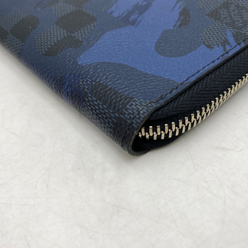 【中古品】【メンズ/レディース】 LOUIS VUITTON ルイ・ヴィトン N63293 CA1176 ダミエ コバルトカモフラージュ ヴェルティカルト ジッピーウォレット 長財布 179-260709-kh-06-izu カラー：ブルー系 万代Net店