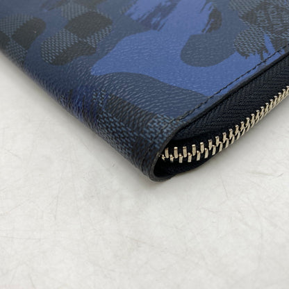【中古品】【メンズ/レディース】 LOUIS VUITTON ルイ・ヴィトン N63293 CA1176 ダミエ コバルトカモフラージュ ヴェルティカルト ジッピーウォレット 長財布 179-260709-kh-06-izu カラー：ブルー系 万代Net店