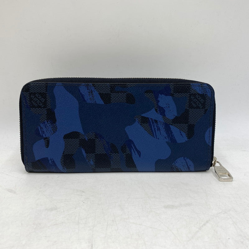 【中古品】【メンズ/レディース】 LOUIS VUITTON ルイ・ヴィトン N63293 CA1176 ダミエ コバルトカモフラージュ ヴェルティカルト ジッピーウォレット 長財布 179-260709-kh-06-izu カラー：ブルー系 万代Net店