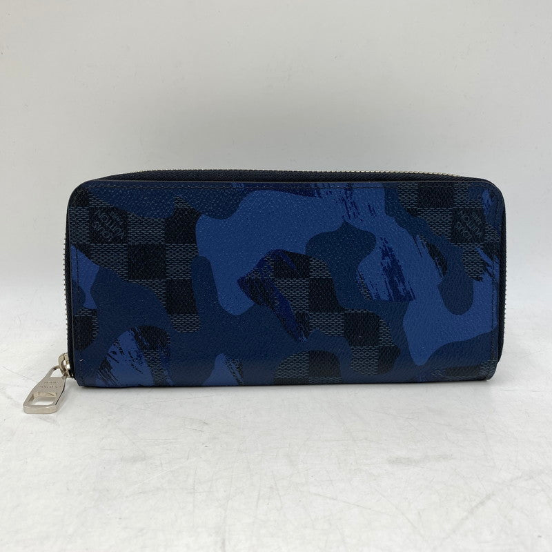 【中古品】【メンズ/レディース】 LOUIS VUITTON ルイ・ヴィトン N63293 CA1176 ダミエ コバルトカモフラージュ ヴェルティカルト ジッピーウォレット 長財布 179-260709-kh-06-izu カラー：ブルー系 万代Net店