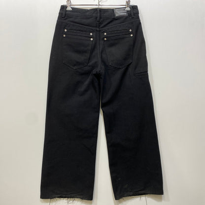 【中古品】【メンズ】 ASAPMODE エイサップモード STACKED CANVAS WIDE-LEG PANTS スタックド キャンバス ワイドレッグ パンツ ズボン ボトムス 153-260709-ya-06-izu サイズ：M カラー：ブラック 万代Net店