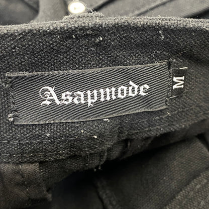 【中古品】【メンズ】 ASAPMODE エイサップモード STACKED CANVAS WIDE-LEG PANTS スタックド キャンバス ワイドレッグ パンツ ズボン ボトムス 153-260709-ya-06-izu サイズ：M カラー：ブラック 万代Net店