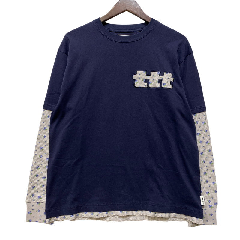 【中古品】【メンズ】 TTT MSW TTT-CT-005 FAKE LAYERED FRUITS THERMAL LONG SLEEVE TEE フェイク レイヤード フルーツ サーマル ロング スリーブ Tシャツ トップス 長袖 142-260709-ya-01-izu サイズ：L カラー：ネイビー 万代Net店