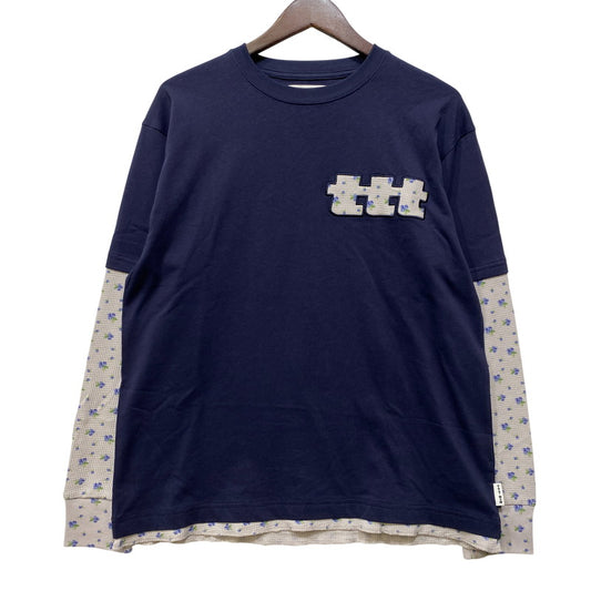 【中古品】【メンズ】 TTT MSW TTT-CT-005 FAKE LAYERED FRUITS THERMAL LONG SLEEVE TEE フェイク レイヤード フルーツ サーマル ロング スリーブ Tシャツ トップス 長袖 142-260709-ya-01-izu サイズ：L カラー：ネイビー 万代Net店