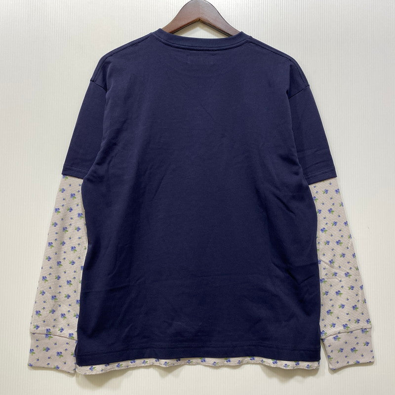 【中古品】【メンズ】 TTT MSW TTT-CT-005 FAKE LAYERED FRUITS THERMAL LONG SLEEVE TEE フェイク レイヤード フルーツ サーマル ロング スリーブ Tシャツ トップス 長袖 142-260709-ya-01-izu サイズ：L カラー：ネイビー 万代Net店