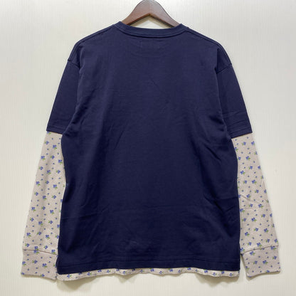 【中古品】【メンズ】 TTT MSW TTT-CT-005 FAKE LAYERED FRUITS THERMAL LONG SLEEVE TEE フェイク レイヤード フルーツ サーマル ロング スリーブ Tシャツ トップス 長袖 142-260709-ya-01-izu サイズ：L カラー：ネイビー 万代Net店