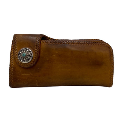 【中古品】【メンズ/レディース】 SAAD サード TURQUOISE CONCHO LEATHER LONG WALLET ターコイズ コンチョ レザー ロング ウォレット 財布 200-260709-kh-05-izu カラー：ブラウン 万代Net店