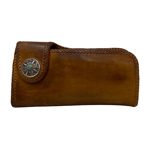【中古品】【メンズ/レディース】 SAAD サード TURQUOISE CONCHO LEATHER LONG WALLET ターコイズ コンチョ レザー ロング ウォレット 財布 200-260709-kh-05-izu カラー：ブラウン 万代Net店