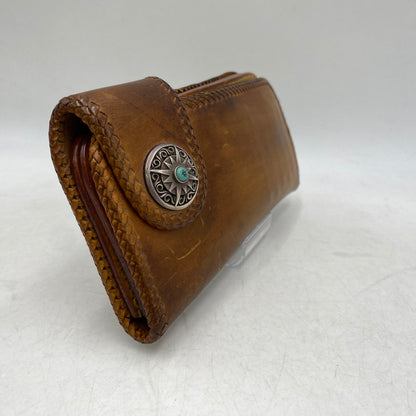 【中古品】【メンズ/レディース】 SAAD サード TURQUOISE CONCHO LEATHER LONG WALLET ターコイズ コンチョ レザー ロング ウォレット 財布 200-260709-kh-05-izu カラー：ブラウン 万代Net店