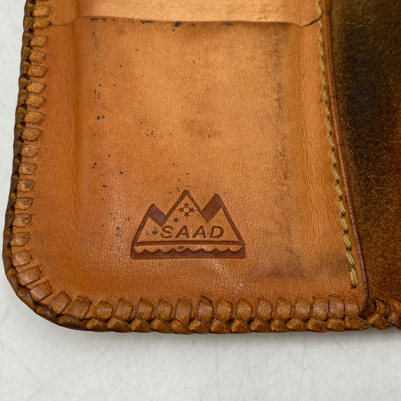 【中古品】【メンズ/レディース】 SAAD サード TURQUOISE CONCHO LEATHER LONG WALLET ターコイズ コンチョ レザー ロング ウォレット 財布 200-260709-kh-05-izu カラー：ブラウン 万代Net店