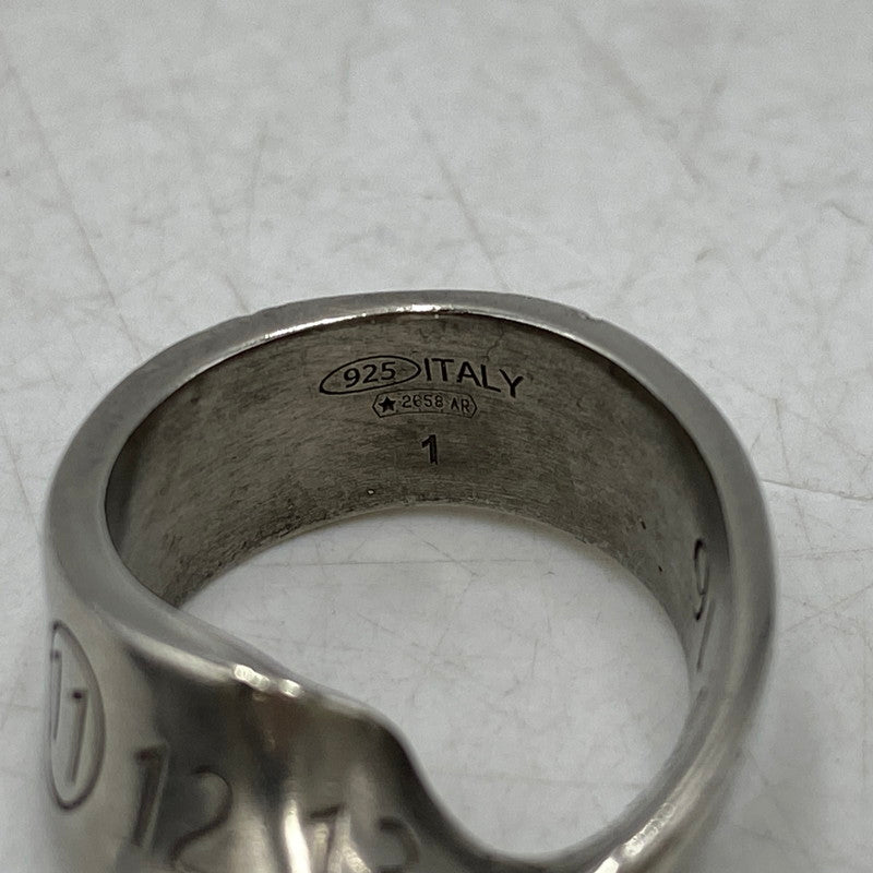 【中古品】【メンズ/レディース】 MAISON MARGIELA メゾン マルジェラ 925 2658 AR ツイスト ナンバー リング 指輪 アクセサリー 182-260711-as-05-izu サイズ：表記1 カラー：シルバー 万代Net店