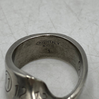【中古品】【メンズ/レディース】 MAISON MARGIELA メゾン マルジェラ 925 2658 AR ツイスト ナンバー リング 指輪 アクセサリー 182-260711-as-05-izu サイズ：表記1 カラー：シルバー 万代Net店