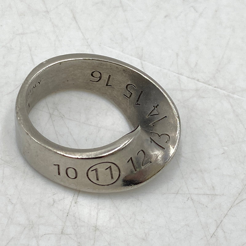 【中古品】【メンズ/レディース】 MAISON MARGIELA メゾン マルジェラ 925 2658 AR ツイスト ナンバー リング 指輪 アクセサリー 182-260711-as-05-izu サイズ：表記1 カラー：シルバー 万代Net店