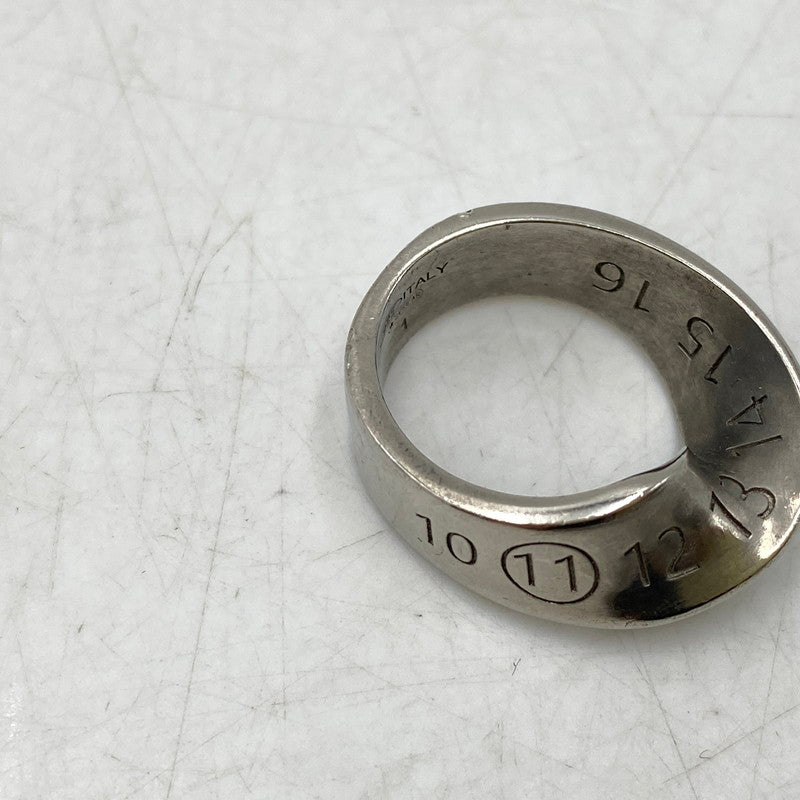 【中古品】【メンズ/レディース】 MAISON MARGIELA メゾン マルジェラ 925 2658 AR ツイスト ナンバー リング 指輪 アクセサリー 182-260711-as-05-izu サイズ：表記1 カラー：シルバー 万代Net店