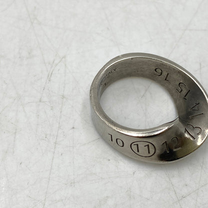 【中古品】【メンズ/レディース】 MAISON MARGIELA メゾン マルジェラ 925 2658 AR ツイスト ナンバー リング 指輪 アクセサリー 182-260711-as-05-izu サイズ：表記1 カラー：シルバー 万代Net店
