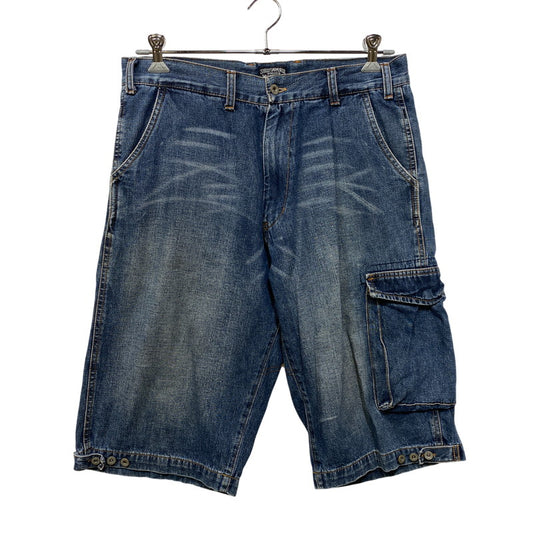 【中古品】【メンズ】 OLD STUSSY オールドステューシー WORK GEAR ワークギア 90S DENIM CARGO HALF PANTS デニム カーゴ ハーフ パンツ ボトムス 153-260709-ya-05-izu サイズ：32 カラー：インディゴ 万代Net店