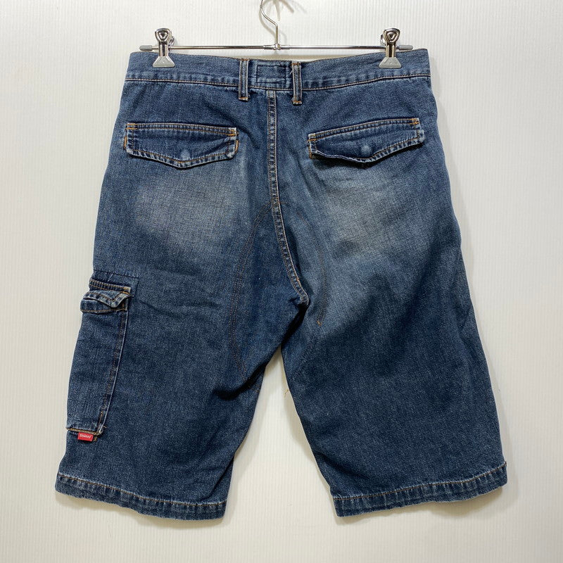 【中古品】【メンズ】 OLD STUSSY オールドステューシー WORK GEAR ワークギア 90S DENIM CARGO HALF PANTS デニム カーゴ ハーフ パンツ ボトムス 153-260709-ya-05-izu サイズ：32 カラー：インディゴ 万代Net店