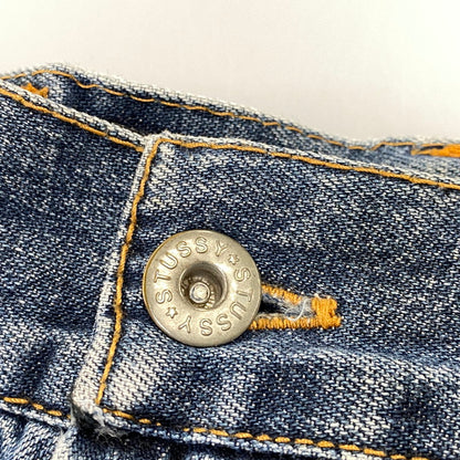 【中古品】【メンズ】 OLD STUSSY オールドステューシー WORK GEAR ワークギア 90S DENIM CARGO HALF PANTS デニム カーゴ ハーフ パンツ ボトムス 153-260709-ya-05-izu サイズ：32 カラー：インディゴ 万代Net店