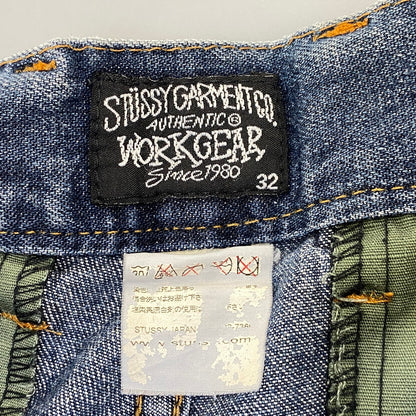 【中古品】【メンズ】 OLD STUSSY オールドステューシー WORK GEAR ワークギア 90S DENIM CARGO HALF PANTS デニム カーゴ ハーフ パンツ ボトムス 153-260709-ya-05-izu サイズ：32 カラー：インディゴ 万代Net店