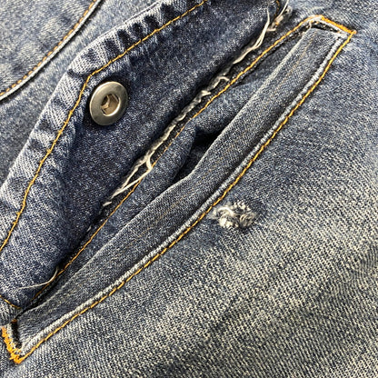 【中古品】【メンズ】 OLD STUSSY オールドステューシー WORK GEAR ワークギア 90S DENIM CARGO HALF PANTS デニム カーゴ ハーフ パンツ ボトムス 153-260709-ya-05-izu サイズ：32 カラー：インディゴ 万代Net店