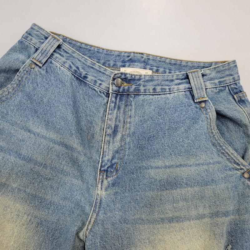 【中古品】【メンズ】 MASONPRINCE メイソンプリンス × THE GOD PARTICLE セミワイド ダメージ加工 デニムパンツ ジーンズ 158-260713-as-31-izu サイズ：4 カラー：インディゴ 万代Net店