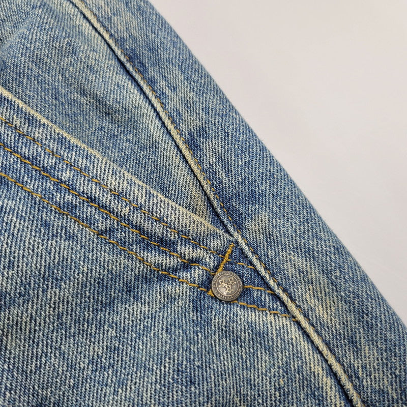 【中古品】【メンズ】 MASONPRINCE メイソンプリンス × THE GOD PARTICLE セミワイド ダメージ加工 デニムパンツ ジーンズ 158-260713-as-31-izu サイズ：4 カラー：インディゴ 万代Net店