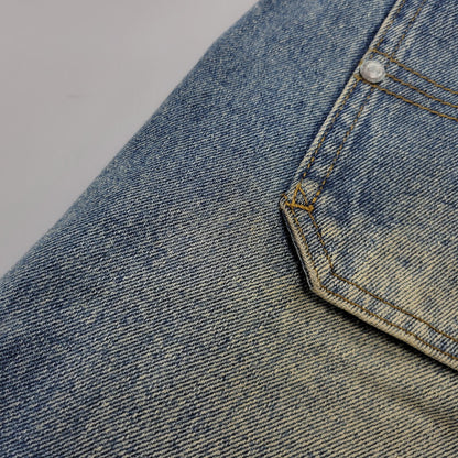 【中古品】【メンズ】 MASONPRINCE メイソンプリンス × THE GOD PARTICLE セミワイド ダメージ加工 デニムパンツ ジーンズ 158-260713-as-31-izu サイズ：4 カラー：インディゴ 万代Net店