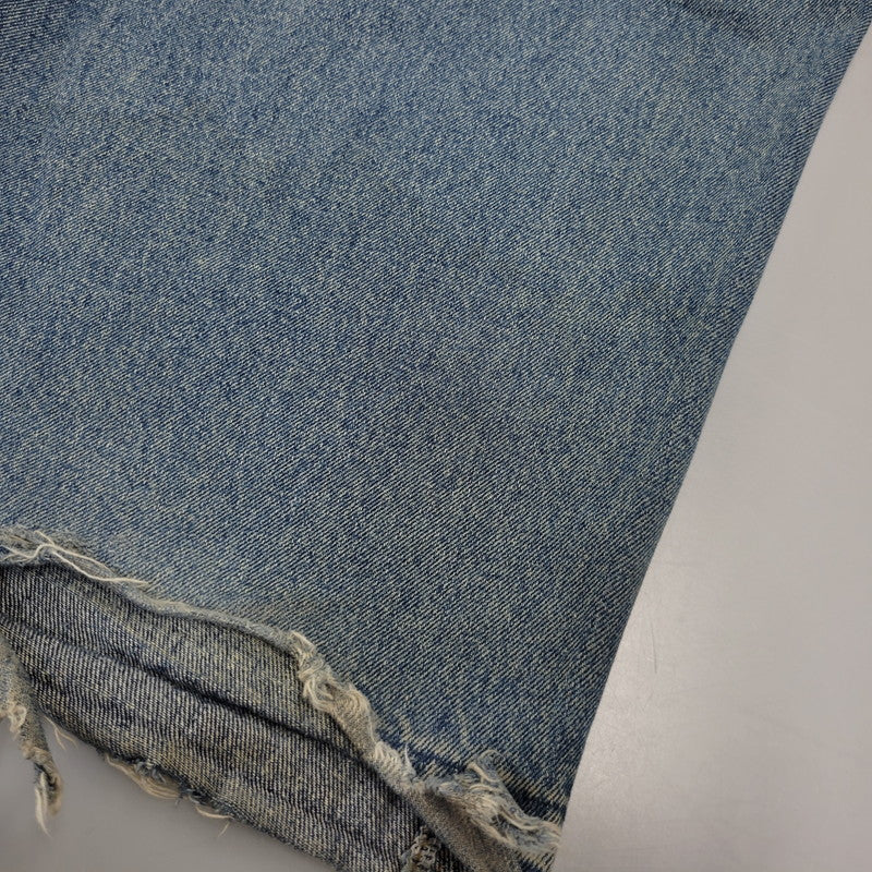 【中古品】【メンズ】 MASONPRINCE メイソンプリンス × THE GOD PARTICLE セミワイド ダメージ加工 デニムパンツ ジーンズ 158-260713-as-31-izu サイズ：4 カラー：インディゴ 万代Net店