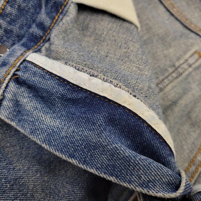 【中古品】【メンズ】 MASONPRINCE メイソンプリンス × THE GOD PARTICLE セミワイド ダメージ加工 デニムパンツ ジーンズ 158-260713-as-31-izu サイズ：4 カラー：インディゴ 万代Net店