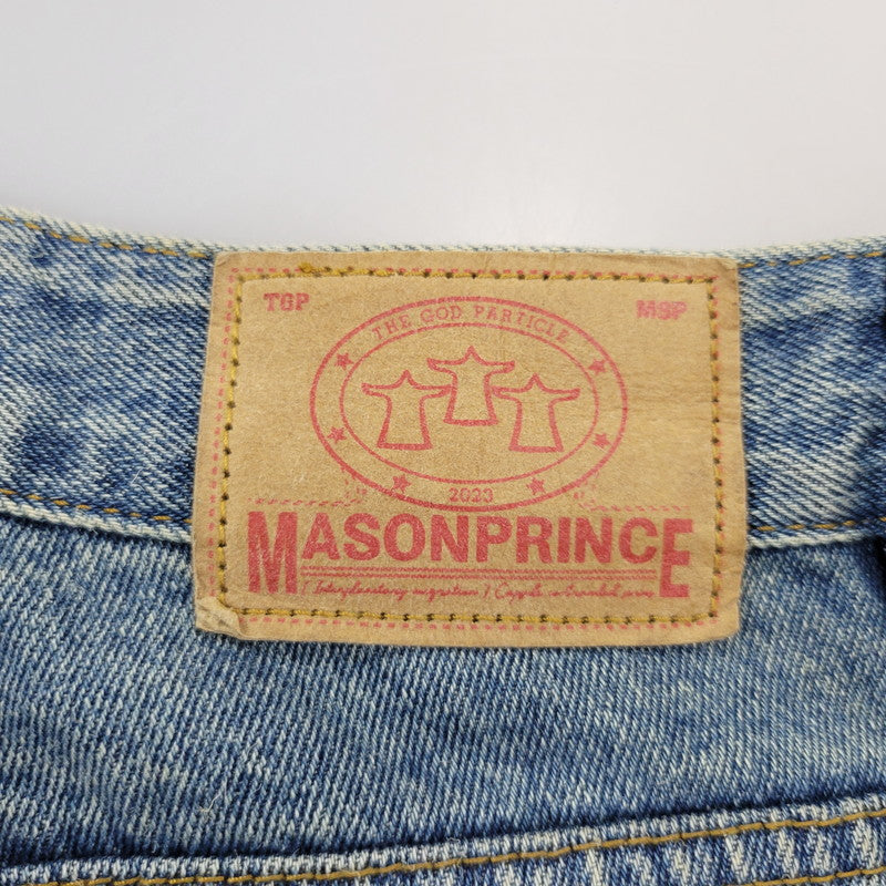 【中古品】【メンズ】 MASONPRINCE メイソンプリンス × THE GOD PARTICLE セミワイド ダメージ加工 デニムパンツ ジーンズ 158-260713-as-31-izu サイズ：4 カラー：インディゴ 万代Net店