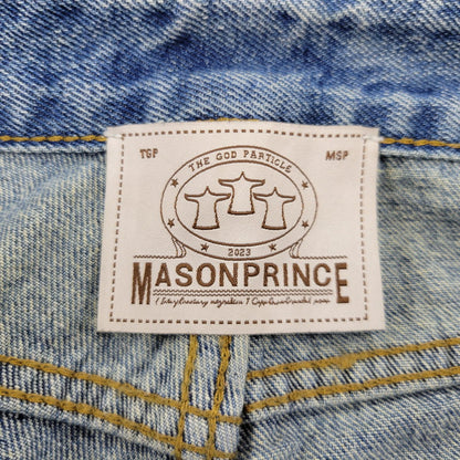 【中古品】【メンズ】 MASONPRINCE メイソンプリンス × THE GOD PARTICLE セミワイド ダメージ加工 デニムパンツ ジーンズ 158-260713-as-31-izu サイズ：4 カラー：インディゴ 万代Net店