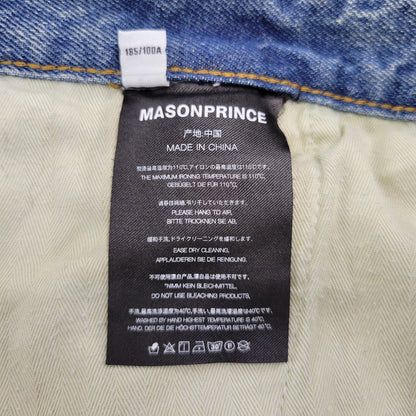 【中古品】【メンズ】 MASONPRINCE メイソンプリンス × THE GOD PARTICLE セミワイド ダメージ加工 デニムパンツ ジーンズ 158-260713-as-31-izu サイズ：4 カラー：インディゴ 万代Net店