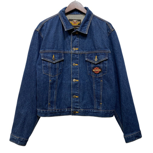 【中古品】【メンズ】 HARLEY-DAVIDSON ハーレーダビッドソン 90S H.D.C. CORP PATCH DENIM TRACKER JACKET エイチディーシー コープ パッチ デニム トラッカージャケット アウター 146-260709-ya-03-izu サイズ：L カラー：インディゴ 万代Net店