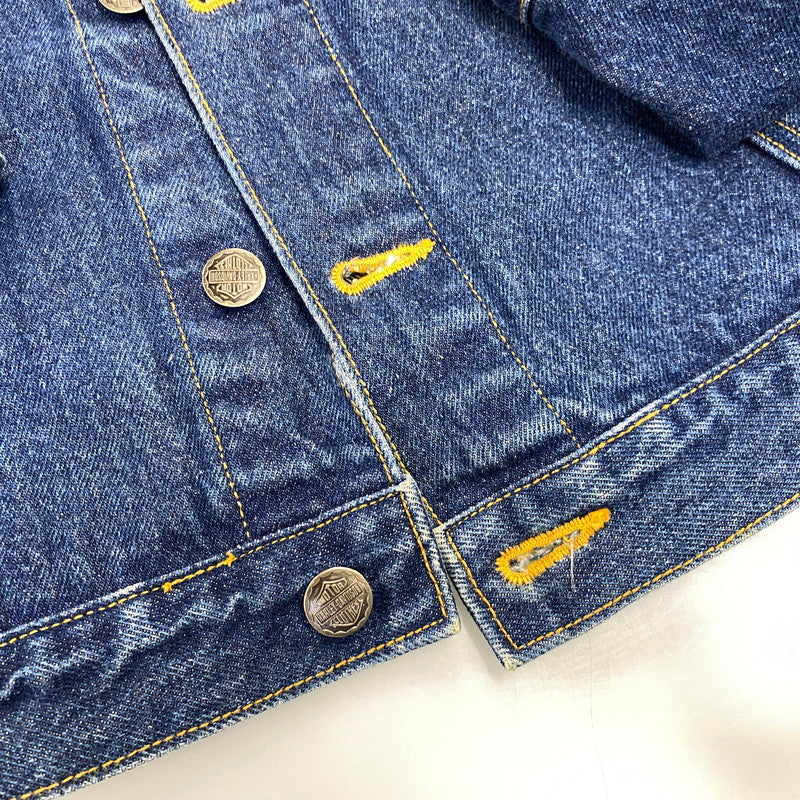 【中古品】【メンズ】 HARLEY-DAVIDSON ハーレーダビッドソン 90S H.D.C. CORP PATCH DENIM TRACKER JACKET エイチディーシー コープ パッチ デニム トラッカージャケット アウター 146-260709-ya-03-izu サイズ：L カラー：インディゴ 万代Net店