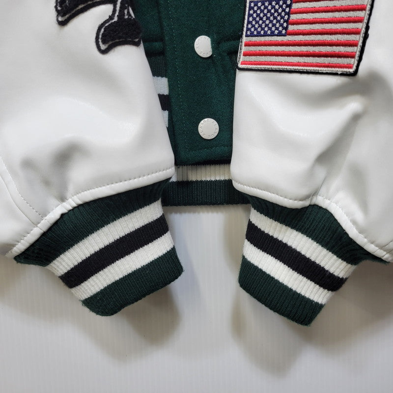 【中古品】【メンズ】 XLARGE エクストララージ OG LOGO VARSITY JACKET 101224021007 OGロゴ バーシティジャケット 142-260713-as-30-izu サイズ：L カラー：グリーン 万代Net店