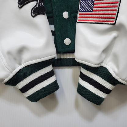 【中古品】【メンズ】 XLARGE エクストララージ OG LOGO VARSITY JACKET 101224021007 OGロゴ バーシティジャケット 142-260713-as-30-izu サイズ：L カラー：グリーン 万代Net店