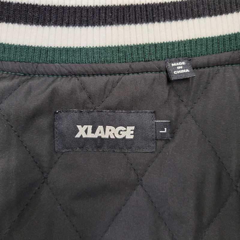 【中古品】【メンズ】 XLARGE エクストララージ OG LOGO VARSITY JACKET 101224021007 OGロゴ バーシティジャケット 142-260713-as-30-izu サイズ：L カラー：グリーン 万代Net店