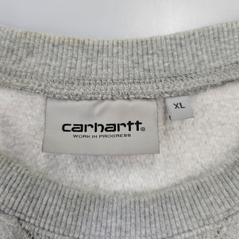【中古品】【メンズ】 CARHARTT WIP カーハートダブリューアイピー AMERICAN SCRIPT SWEATSHIRT I025475 アメリカンスクリプト スウェット トレーナー 142-260713-as-29-izu サイズ：XL カラー：グレー 万代Net店