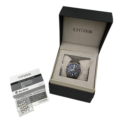 【中古品】【メンズ/レディース】 CITIZEN シチズン ECO-DRIVE H145-S073553 エコドライブ アナログ 電波ソーラー 腕時計 197-260711-as-20-izu カラー：シルバー×ブラック 万代Net店