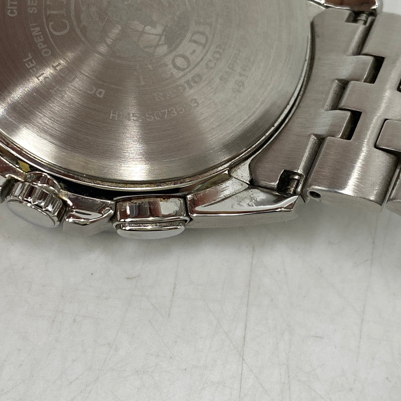 【中古品】【メンズ/レディース】 CITIZEN シチズン ECO-DRIVE H145-S073553 エコドライブ アナログ 電波ソーラー 腕時計 197-260711-as-20-izu カラー：シルバー×ブラック 万代Net店