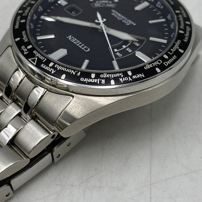 【中古品】【メンズ/レディース】 CITIZEN シチズン ECO-DRIVE H145-S073553 エコドライブ アナログ 電波ソーラー 腕時計 197-260711-as-20-izu カラー：シルバー×ブラック 万代Net店