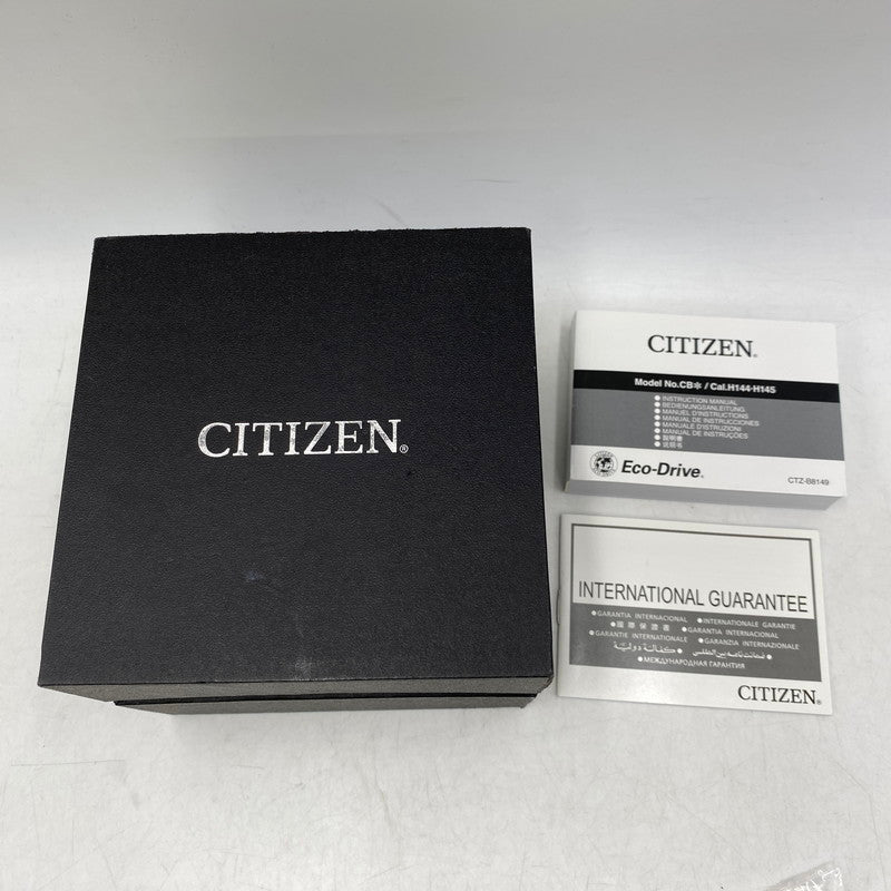 【中古品】【メンズ/レディース】 CITIZEN シチズン ECO-DRIVE H145-S073553 エコドライブ アナログ 電波ソーラー 腕時計 197-260711-as-20-izu カラー：シルバー×ブラック 万代Net店