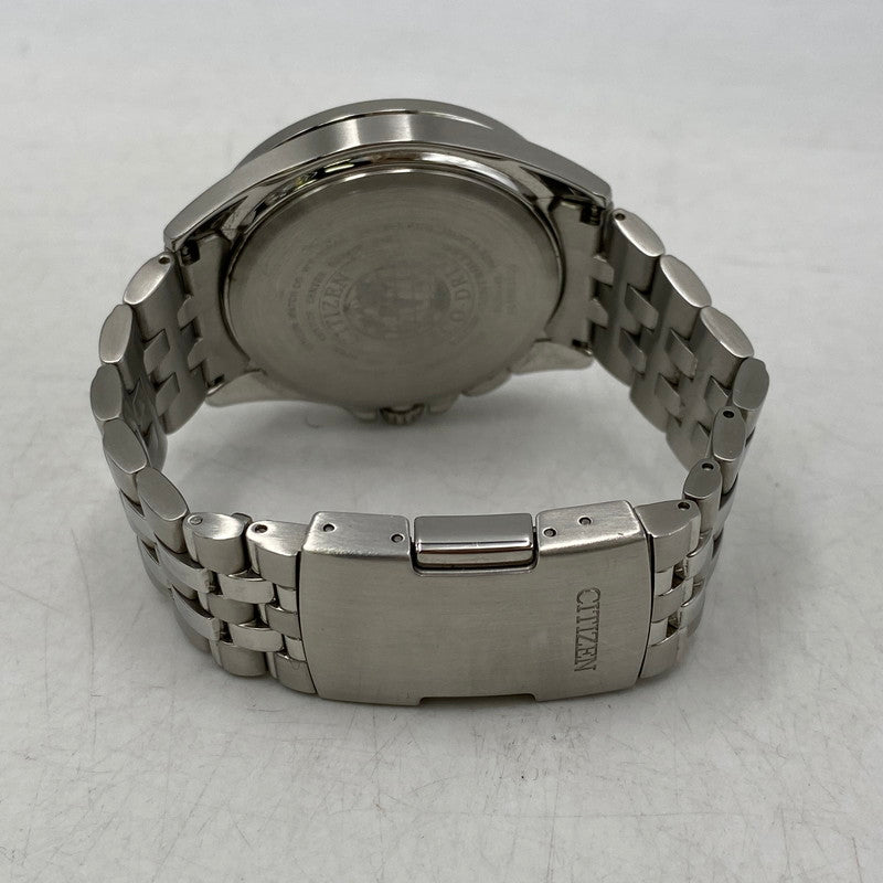 【中古品】【メンズ/レディース】 CITIZEN シチズン ECO-DRIVE H145-S073553 エコドライブ アナログ 電波ソーラー 腕時計 197-260711-as-20-izu カラー：シルバー×ブラック 万代Net店