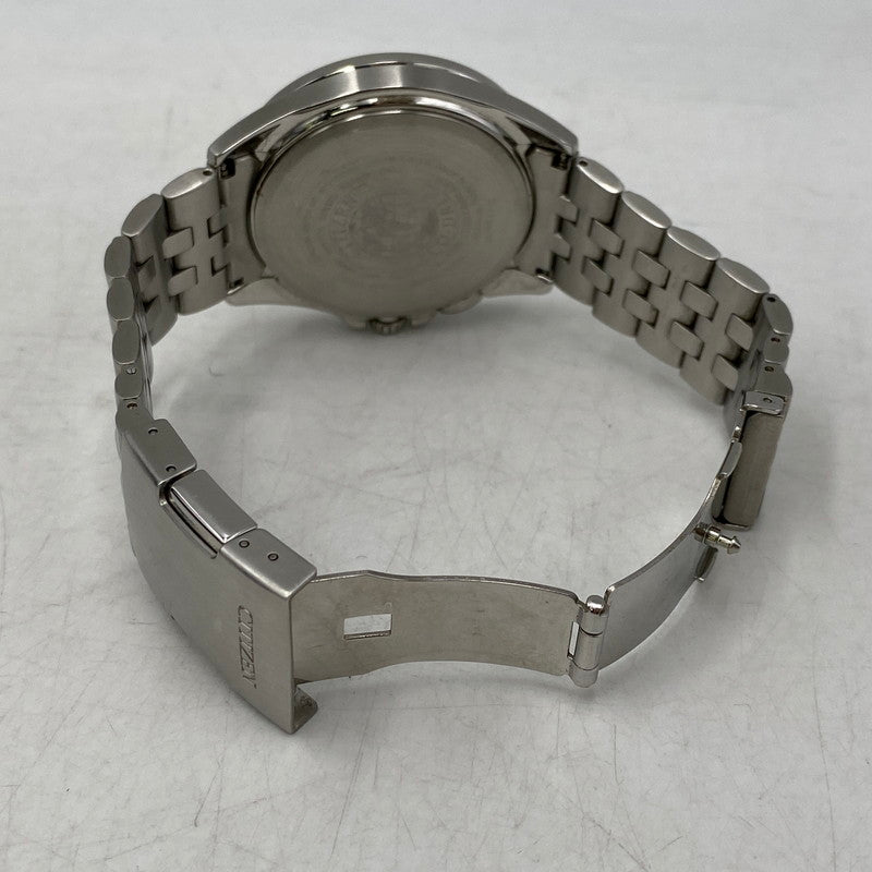 【中古品】【メンズ/レディース】 CITIZEN シチズン ECO-DRIVE H145-S073553 エコドライブ アナログ 電波ソーラー 腕時計 197-260711-as-20-izu カラー：シルバー×ブラック 万代Net店