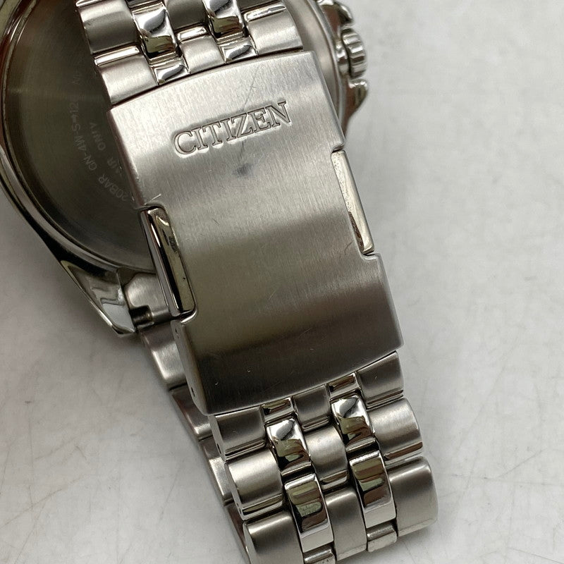 【中古品】【メンズ/レディース】 CITIZEN シチズン ECO-DRIVE H145-S073553 エコドライブ アナログ 電波ソーラー 腕時計 197-260711-as-20-izu カラー：シルバー×ブラック 万代Net店