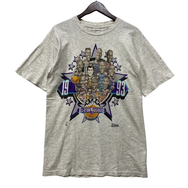 【中古品】【メンズ】 SALEM SPORTSWEAR サレム スポーツウェア USA製 両シングル 90S 1993 NBA ALL-STAR WEEKEND オールスター ウィークエンド ウェア SS TEE ショートスリーブ Tシャツ トップス 半袖 146-260709-ya-02-izu サイズ：M カラー：アッシュグレー 万代Net店