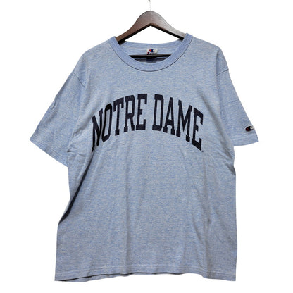【中古品】【メンズ】 Champion チャンピオン NOTRE DAME SS TEE ノートルダム ショートスリーブ Tシャツ 半袖 刺繍青タグ 146-260713-as-28-izu サイズ：M カラー：ライトブルー 万代Net店