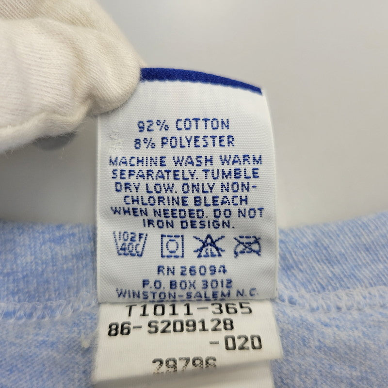 【中古品】【メンズ】 Champion チャンピオン NOTRE DAME SS TEE ノートルダム ショートスリーブ Tシャツ 半袖 刺繍青タグ 146-260713-as-28-izu サイズ：M カラー：ライトブルー 万代Net店