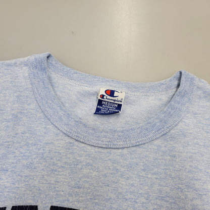 【中古品】【メンズ】 Champion チャンピオン NOTRE DAME SS TEE ノートルダム ショートスリーブ Tシャツ 半袖 刺繍青タグ 146-260713-as-28-izu サイズ：M カラー：ライトブルー 万代Net店